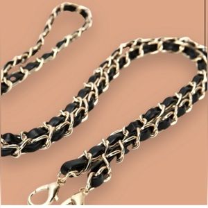 NEW  Gold and Black Long Chain for Crossbody Purses